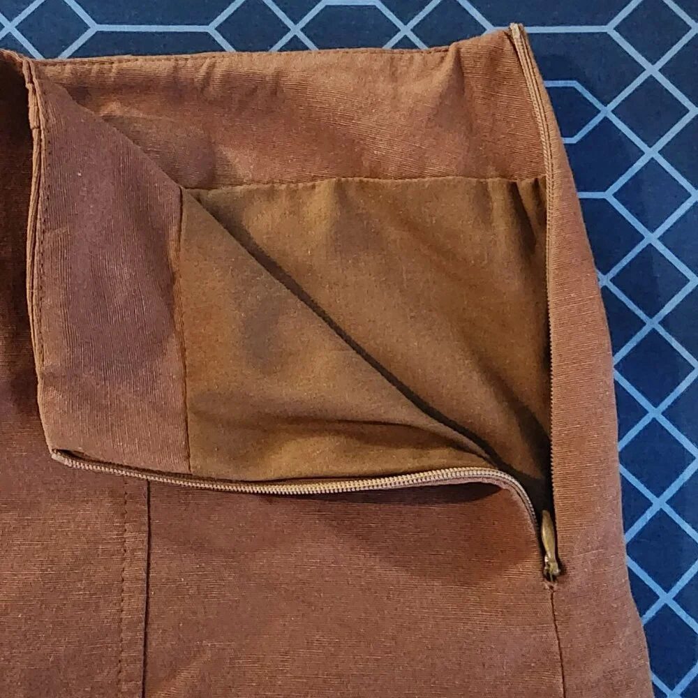 Brown Zara Faux Suede Lace-Up Mini Skirt | XL - Picture 4 of 8